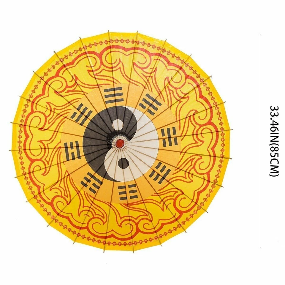 SUS COLECCIONABLES Impermeable Hecho a Mano Chino Papel Engrasado Paraguas Sombrilla 33"... Foto 4 de 4