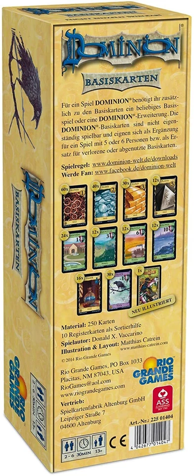 RGG - Dominion - Basiskarten-Set Zusatzkarten Addon Erweiterung Kartenspiel - Bild 2 von 4