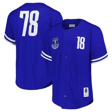 Everton X Mitchell & Ness Baseball Shirt - Royal - Unisex