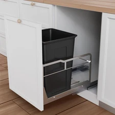 40QT Pull Out Trash Can Under Cabinet with Soft-Close Slides, Heavy Duty Unde...