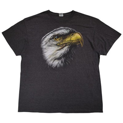 Delta Apparel Delta Pro Weight Herren Grafik T-Shirt Weißkopfseeadler Größe XL grau