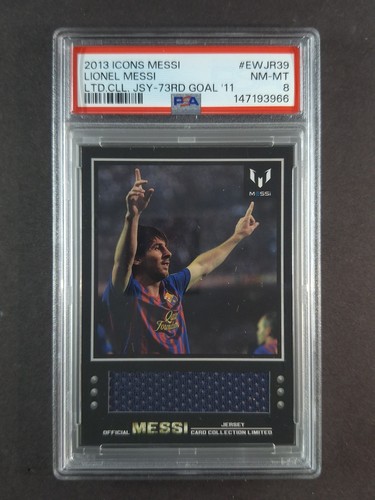 2013 Icons Off. Messi Coll. Japan LIONEL MESSI Event Worn Patch PSA 8 POP 7