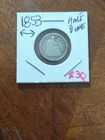 1853 Seated Liberty Half Dime With Arrows