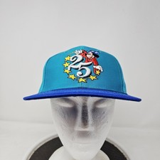 Vintage Mickey Inc Mickey Mouse Hat Cap Snap Back Youth One Size Blue 25th WDW