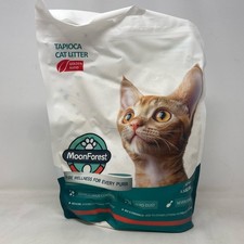MoonForest Tapioca Cat Litter 5.5LB Bag, Dust-Free Clumping White/Teal