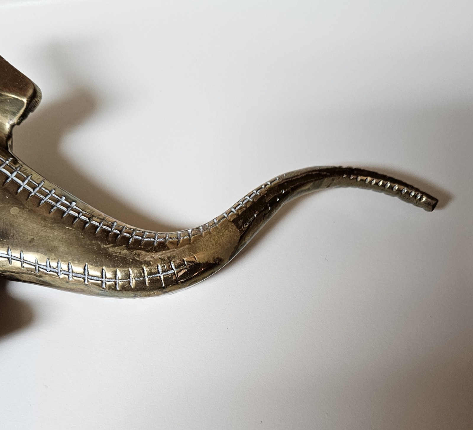 Vtg Solid Brass Alligator Crocodile Sculpture Figurine Mid Century Modern RARE