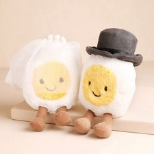 Jellycat Amuseables Boiled Egg Bride  Groom - Authentic - BNWT - Wedding Gift