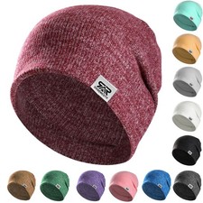 Men Women Winter Skull Cap Beanie Outdoor Warm Thermal Knitted Hat Cap Skiing