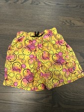 Vilebrequin Boys Kids Swim Suit Trunks Lined Size 14. Multicolored Smiley Theme.