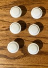 Set of 6 Round White Ceramic Cabinet Knobs Glossy for Cabinet or Drawer — photo 2