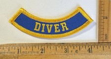 Diver Rocker Patch Police Department Blue Gold Scuba Diving