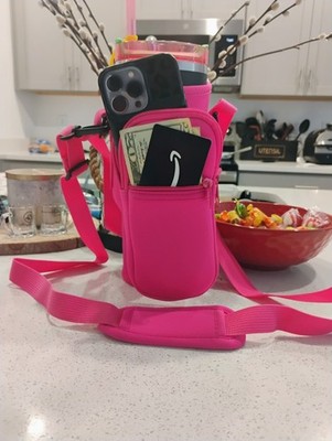 Pink Nylon Stanley Sleeve for 42oz Stanley 2 Pockets plus free gift 