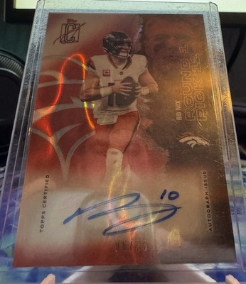 Topps Signature Class Bo Nix Denver Broncos #18 Orange Lava Auto #/25 2026