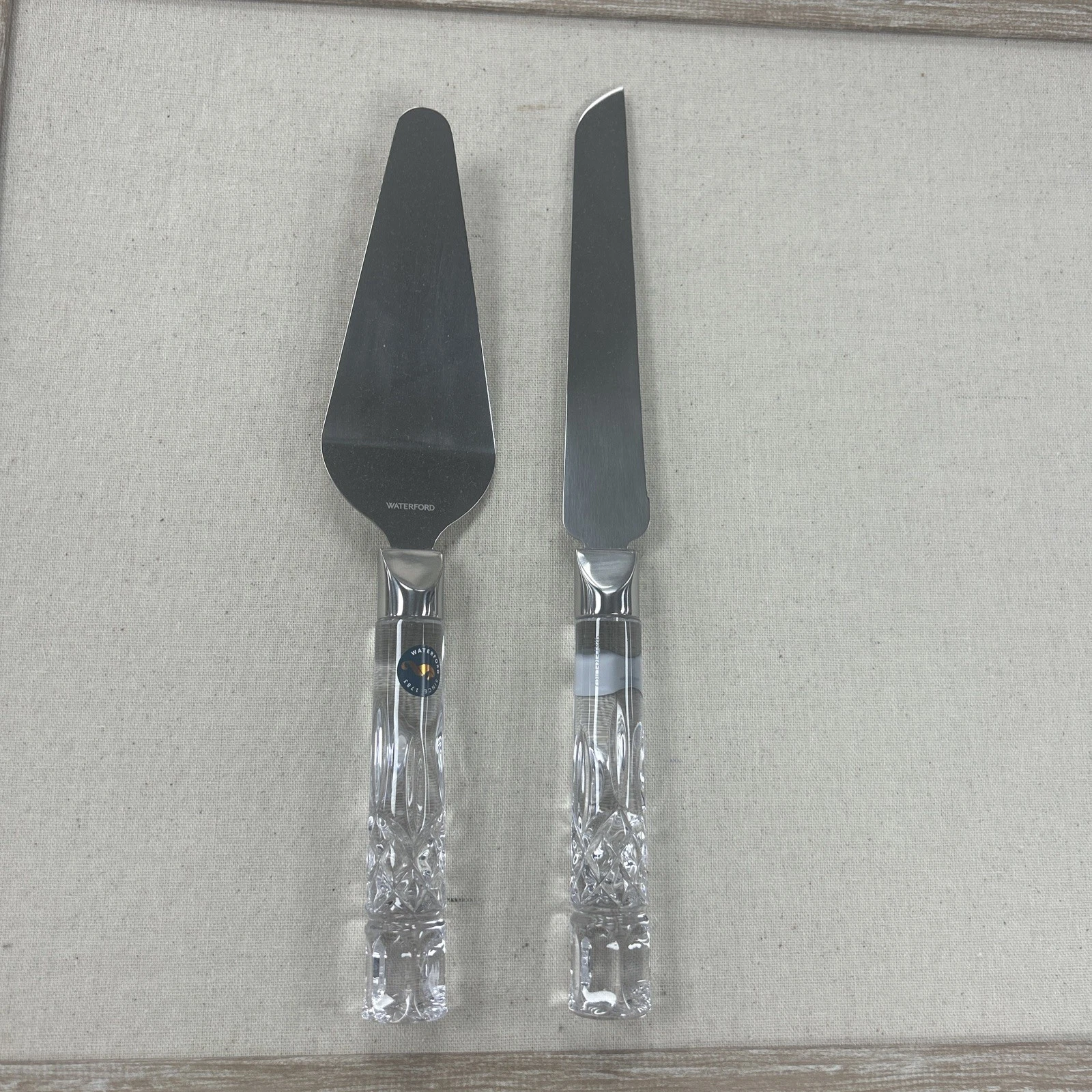 Waterford Lismore Diamond Silver Cake Knife and Server Set - Thumbnail 2