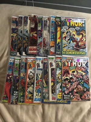 Mighty Thor #133, 156-159, 183, 187, 188, 192, 195, 196, 198, 202-204, 216, 222