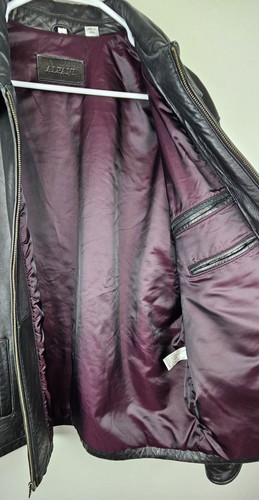 Grande veste homme Alfani en cuir véritable souple doublée noire - Photo 8 sur 16