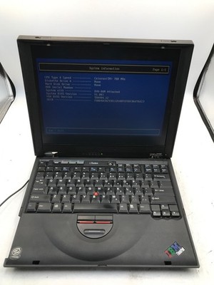 VINTAGE IBM ThinkPad I Series 1171 Intel Celeron 13.3'' Laptop -BOOTS BIOS -MZ