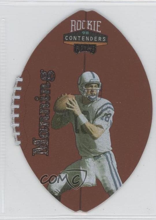 1998 Playoff Contenders Leather Footballs Silver Peyton Manning #37 HOF 0k0