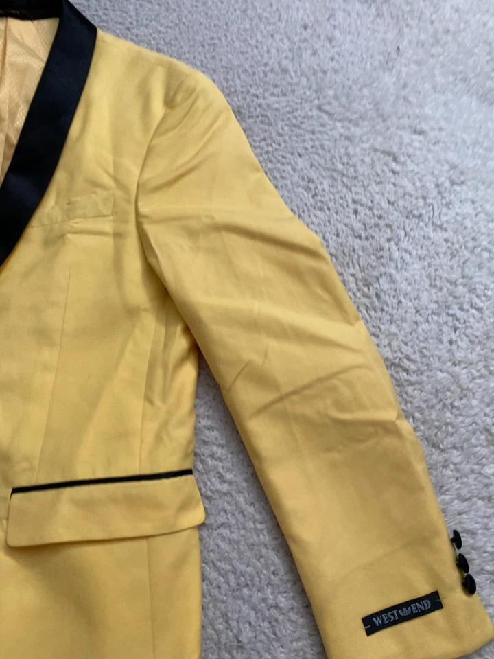 Blazer xale West End masculino manga longa forrado amarelo tamanho 38S 32W - Imagem 2 de 4