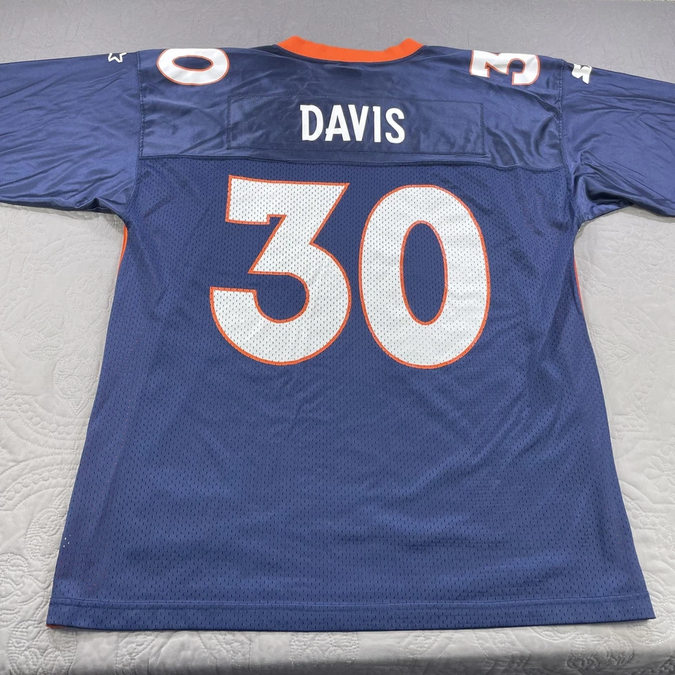 Camiseta de fútbol americano vintage de los Denver Broncos para hombre XL Terrell Davis NFL Starter años 90 Foto 2 de 4