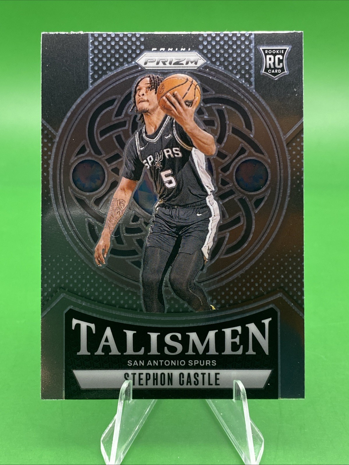 2024-25 Prizm Basketball Stephon Castle Talismen Base RC San Antonio Spurs