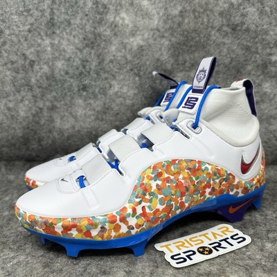 Nike Lebron Menace Football Cleats Mens Size Fruity Pebbles  FV8044-100