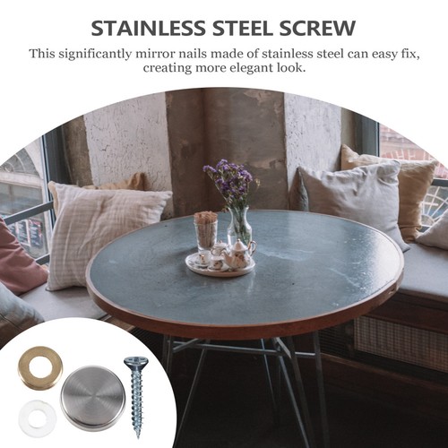 24Pcs Stainless Steel Decorative Screws Mirror Nails for Table and Wardrobe - Zdjęcie 8 z 12