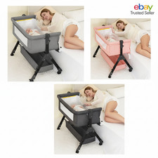 Premium Baby Infant Newborn Bed Bassinet Bedside Sleeper 3-1 Adjustable Portable