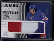 2024-25 SP Game Used Matt Rempe Jumbo Rookie Patch 3-Color RC SSP /25