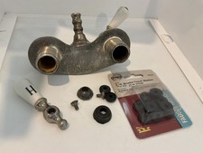 Vintage Chrome Clawfoot Tub Faucet Porcelain H C Handles Parts Repair Danco