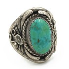 Southwest Signed Sterling Turquoise Abalone 3.5-12.5 Rings Lot of 5 #S5343-5 — photo 2