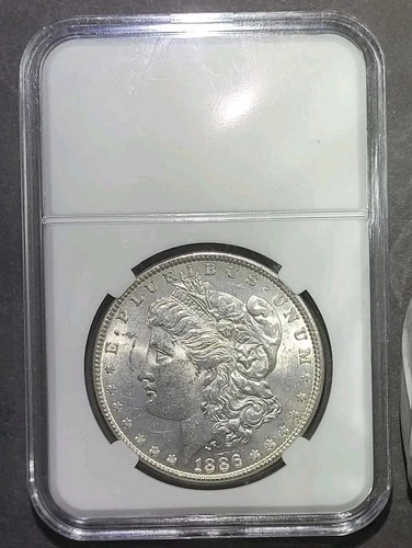 1886 P Morgan Silver Dollar AU/BU High Luster Bright Fields Low Start Below Melt