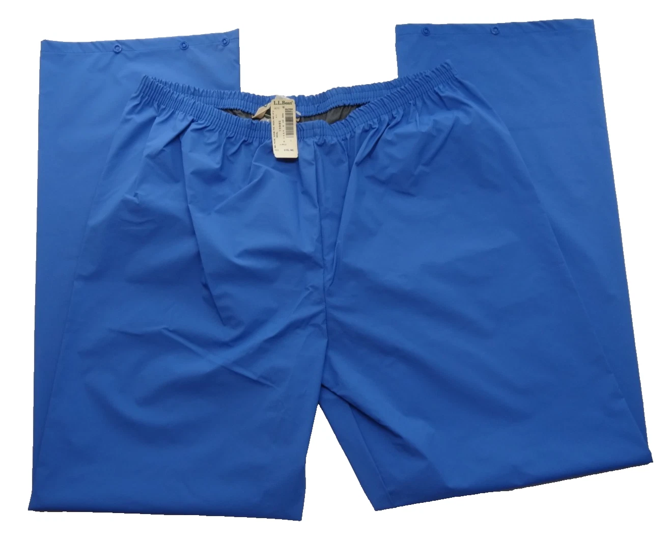 NWT LL Bean Men XL Maine Guide PVC Dock Sailing Rain Pull-On Pant Nylon Lining