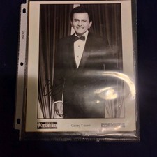 Casey Kasem Signed Autograph Signature 8x10 B&W Vintage Glossy Photograph