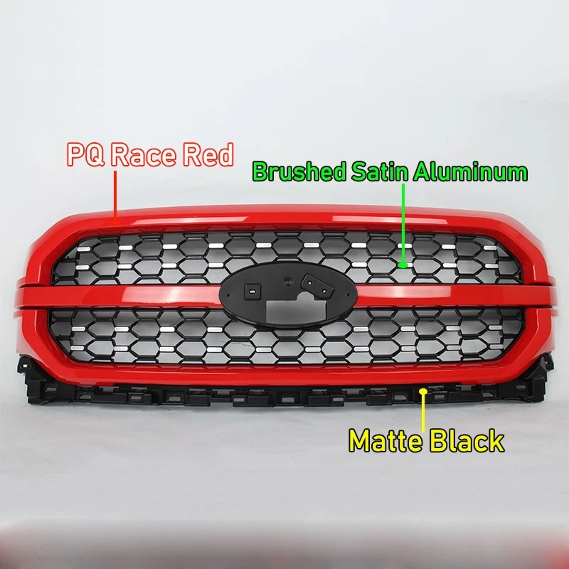 Race Red Front Upper Bumper Grille Grill For Ford F-150 XLT Platinum 2021-2023 - Изображение 2 из 4