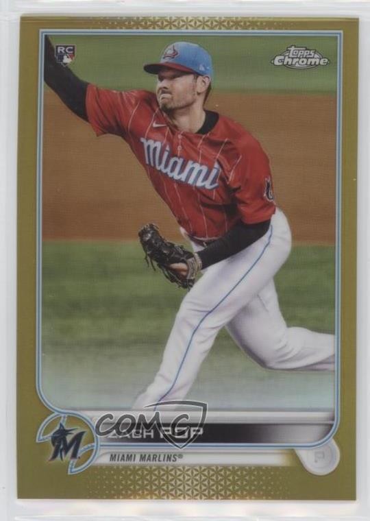2022 Topps Chrome Gold Refractor 42/50 Zach Pop #41 0e1