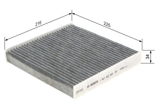 Bosch Innenraumfilter 1 987 432 383 Aktivkohlefilter FüR Peugeot CitroËN Xsara-image