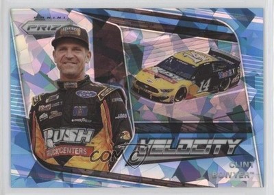2020 Panini Prizm Velocity Carolina Blue Cracked Ice 21/25 Clint Bowyer #75 0tw4