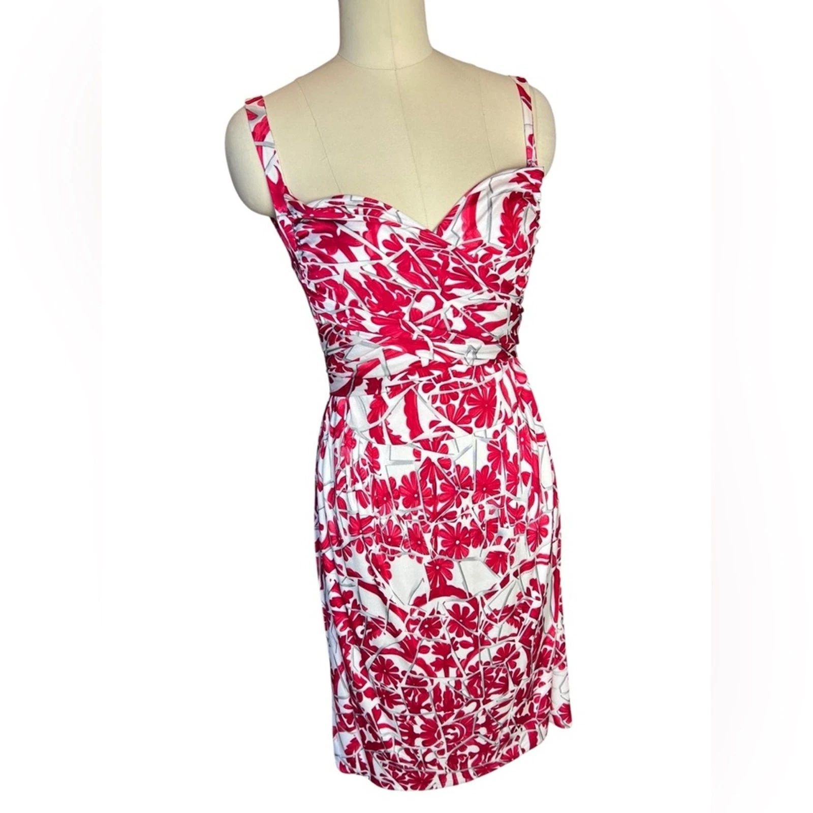 Gucci abito avvolgente floreale in seta taglia 10