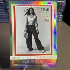 Caitlin Clark 2025 Chronicles Snapshots Silver Holo Time Athlete Of The Year #99