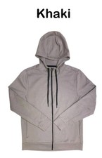 Member's Mark Hoodie Mens Small Khaki Active Full Zip