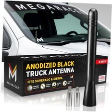 4" Short Truck Antenna for Chevy Silverado GMC Sierra 1500 2500HD 4 Inch Black