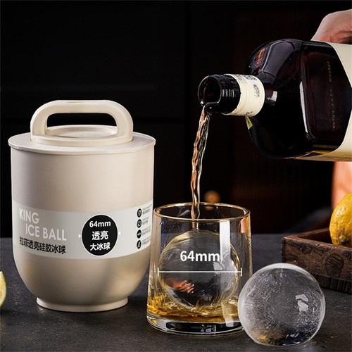 Klare Silikon Eiskugel Maschine Große Eiswürfel für Whisky und Softdrinks - Picture 5 of 11