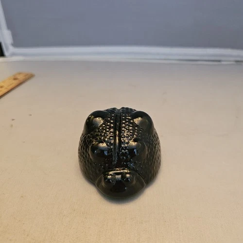 2015 BLENKO Art Glass Paperweight Critter Figurine-Emerald Green LADYBUG