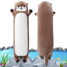 33.5” Large Otter Plush Stuffed Animal - Kawaii Body Pillow & Hugging Cushion