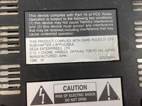 SEGA Saturn Black Model MK-80000A Console Only