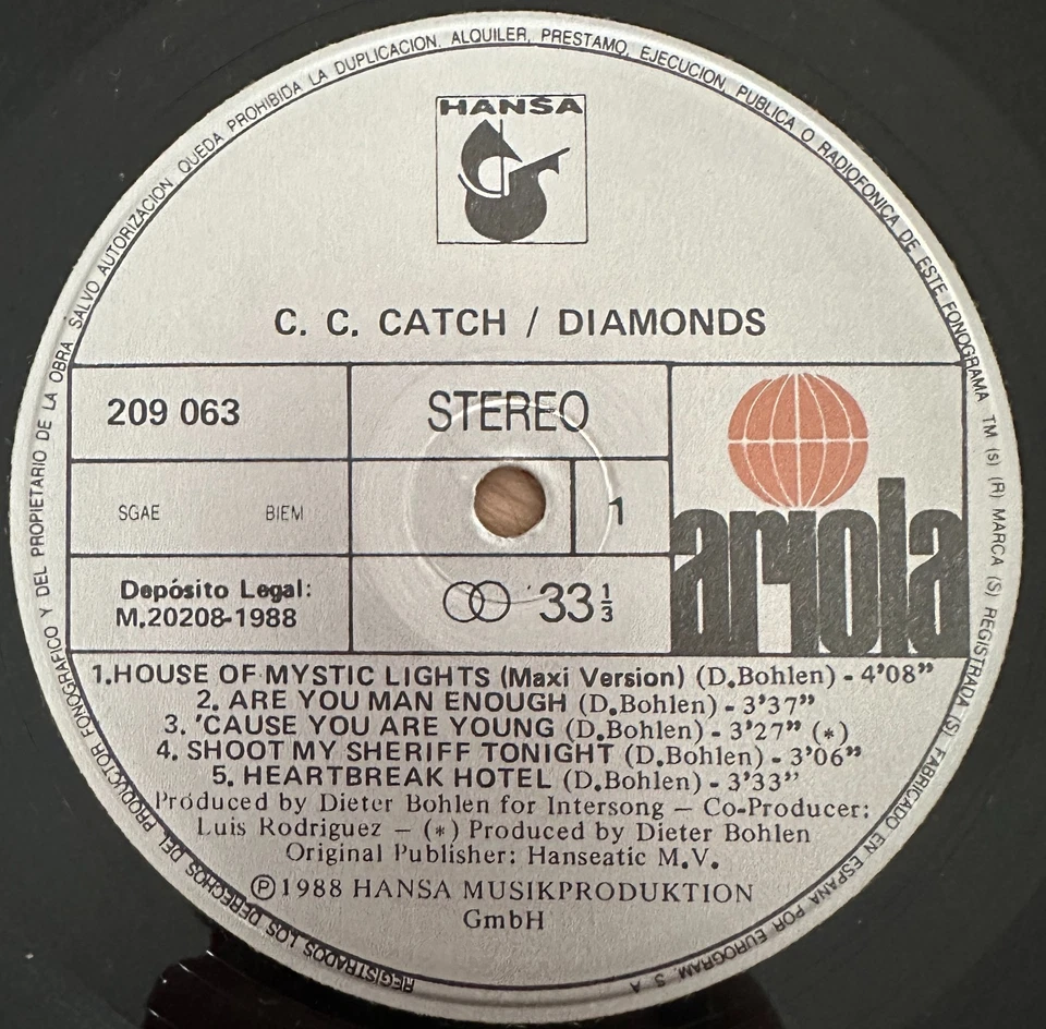 C C CATCH VINYL LP GREATEST HITS SPAIN 1988 EARLY - Image 4 of 4