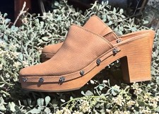 Lucky Brand Womens Hazleigh Clog Heel Brown Charms Slip On US 9 EU 40