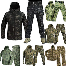 Fleece Lined Waterproof Tactical Military Outdoors Camping Fishing Work Suit Set