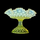 VTG 1941-2 Fenton Art Glass Hobnail Opalescent Comport * Shiner 5.25" *Pls Read